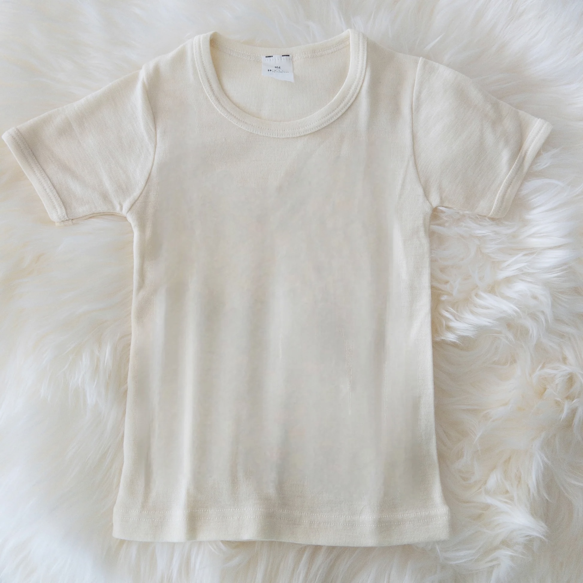 Hocosa child short-sleeve shirt, wool/silk